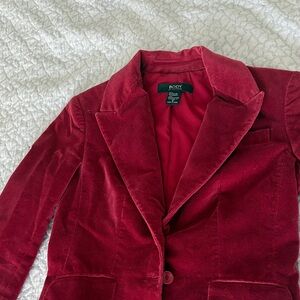 Victoria's Secret Rich Red Velvet Blazer